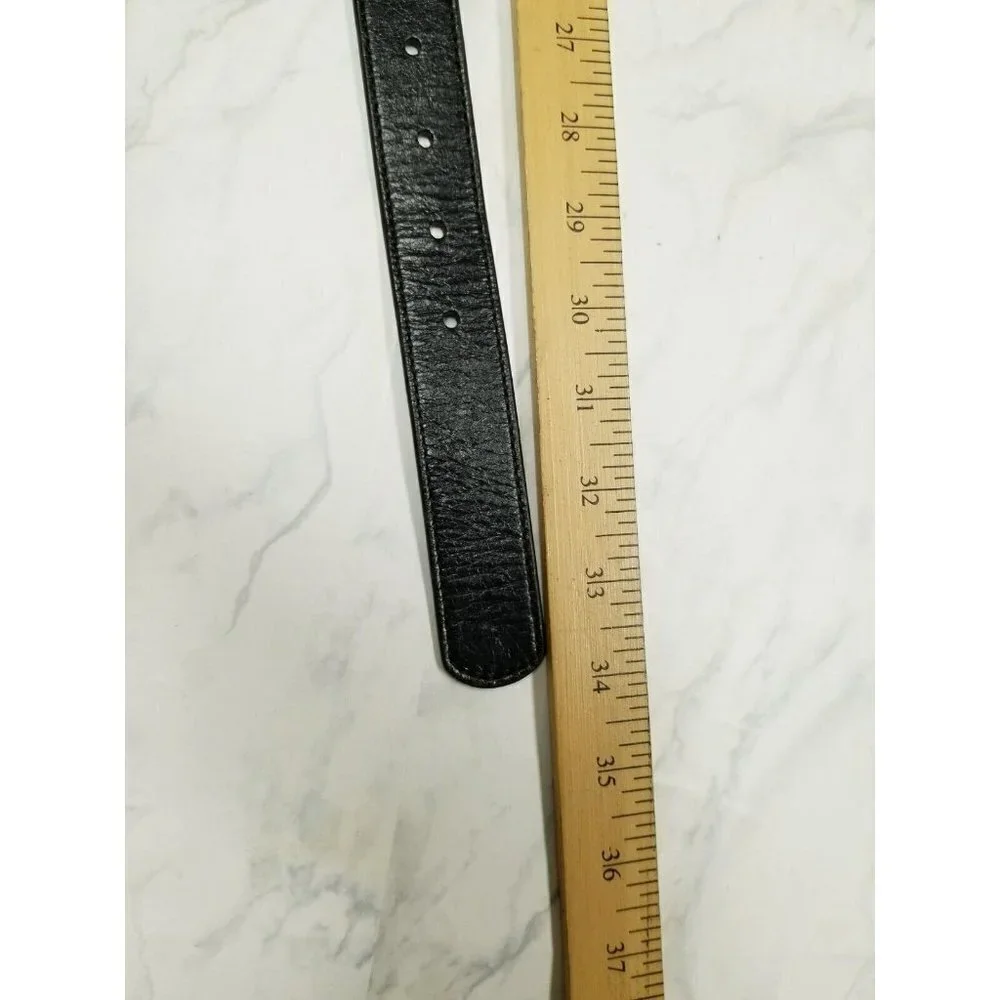 Hobo International  Black Leather Belt‎ ruffles size Medium - Picture 14 of 16